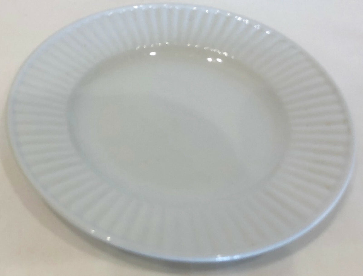 Gibson Designs Claremont Dinnerware Collection Embossed Scrolls/Columns No Trim