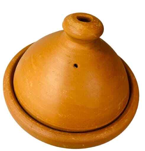 Handmade Moroccan Terracotta Tagine Pot – Unglazed Clay Cookware 8.75″D