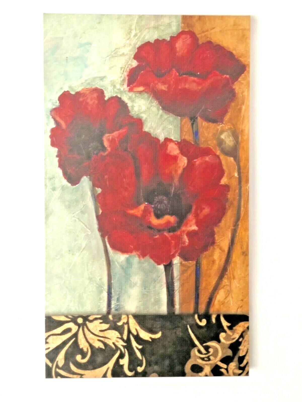Red Poppies Wildflower Canvas Wall Floral Home Deco Wall Art Print