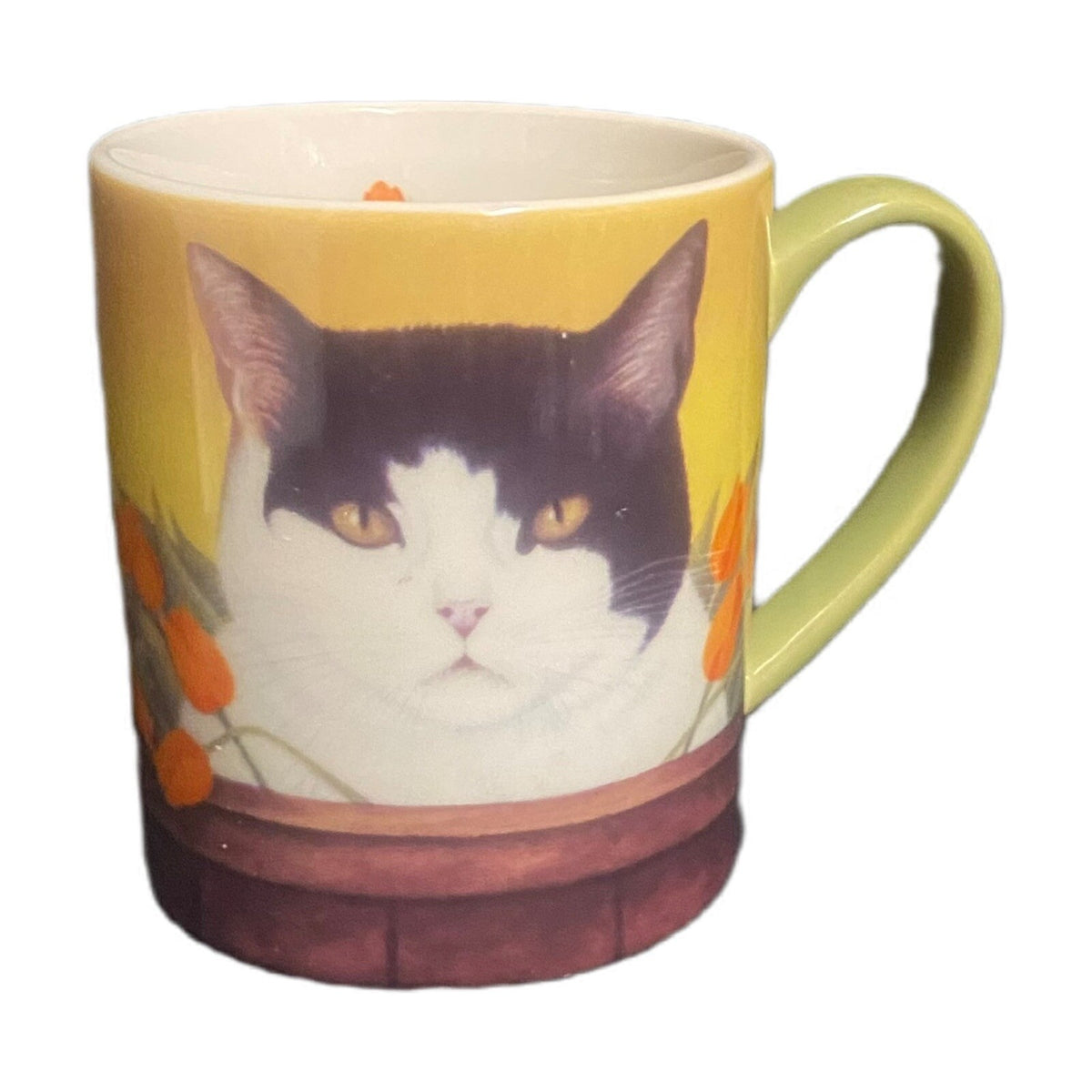 Lang & Wise Mug Cat ISIS BIRKENSEER Coffee Tea Cup By Lowell Herrero 2012