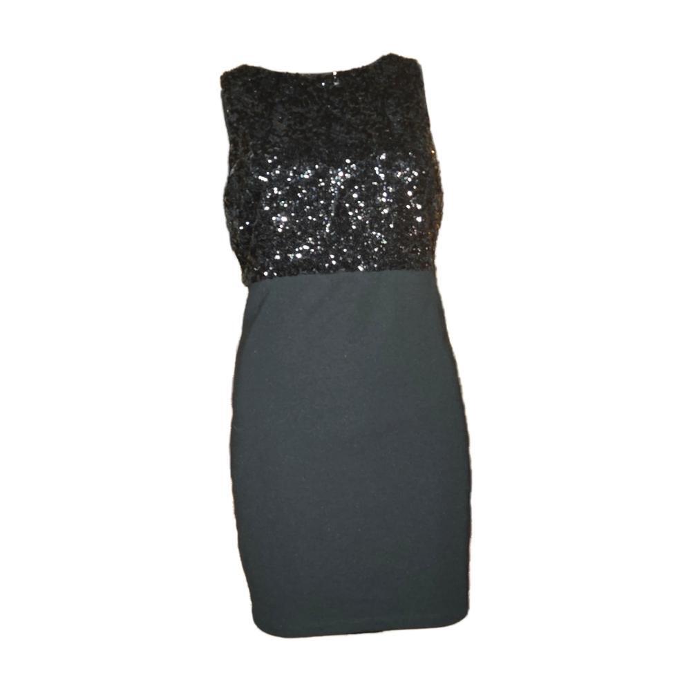 Forever 21 Stunning Sequin Top Black Mini Dress  Size M