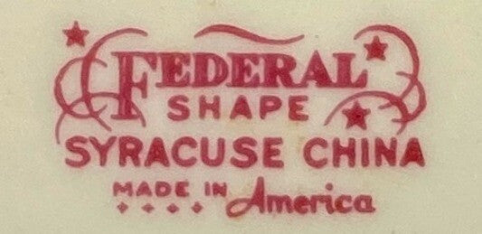 Federal Shape Syracuse Suzanne Dinner Plate Petite Floral Design On Ivory 101/2"