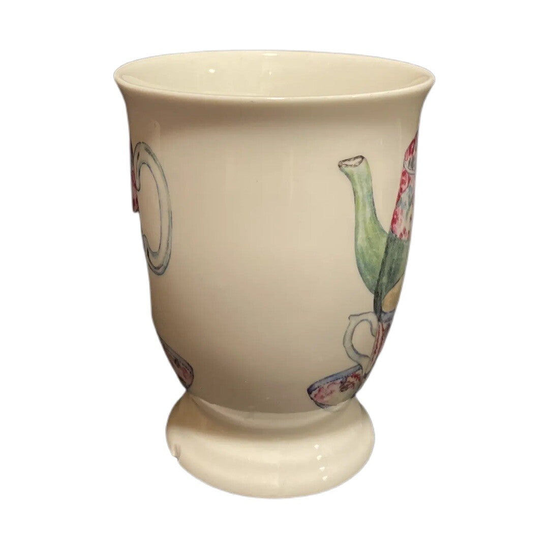 STECHCOL Mug Gracie China Bone Teapot Design Pedestal Coastline Designs Cup