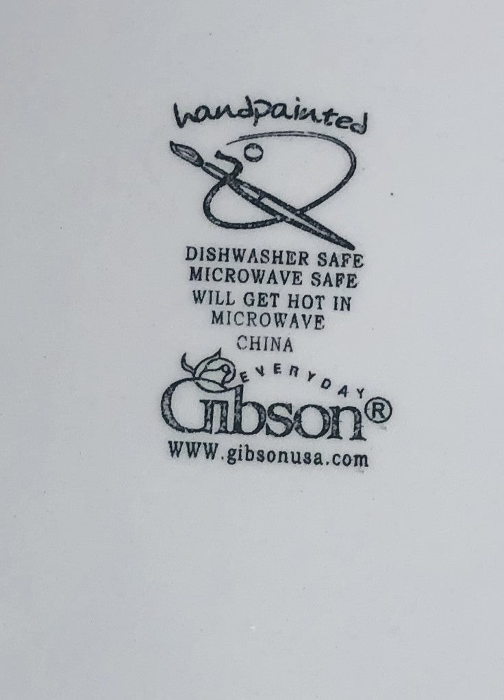Gibson Designs " LEMON COURTYARD" Dinnerware Hand Painted Collection