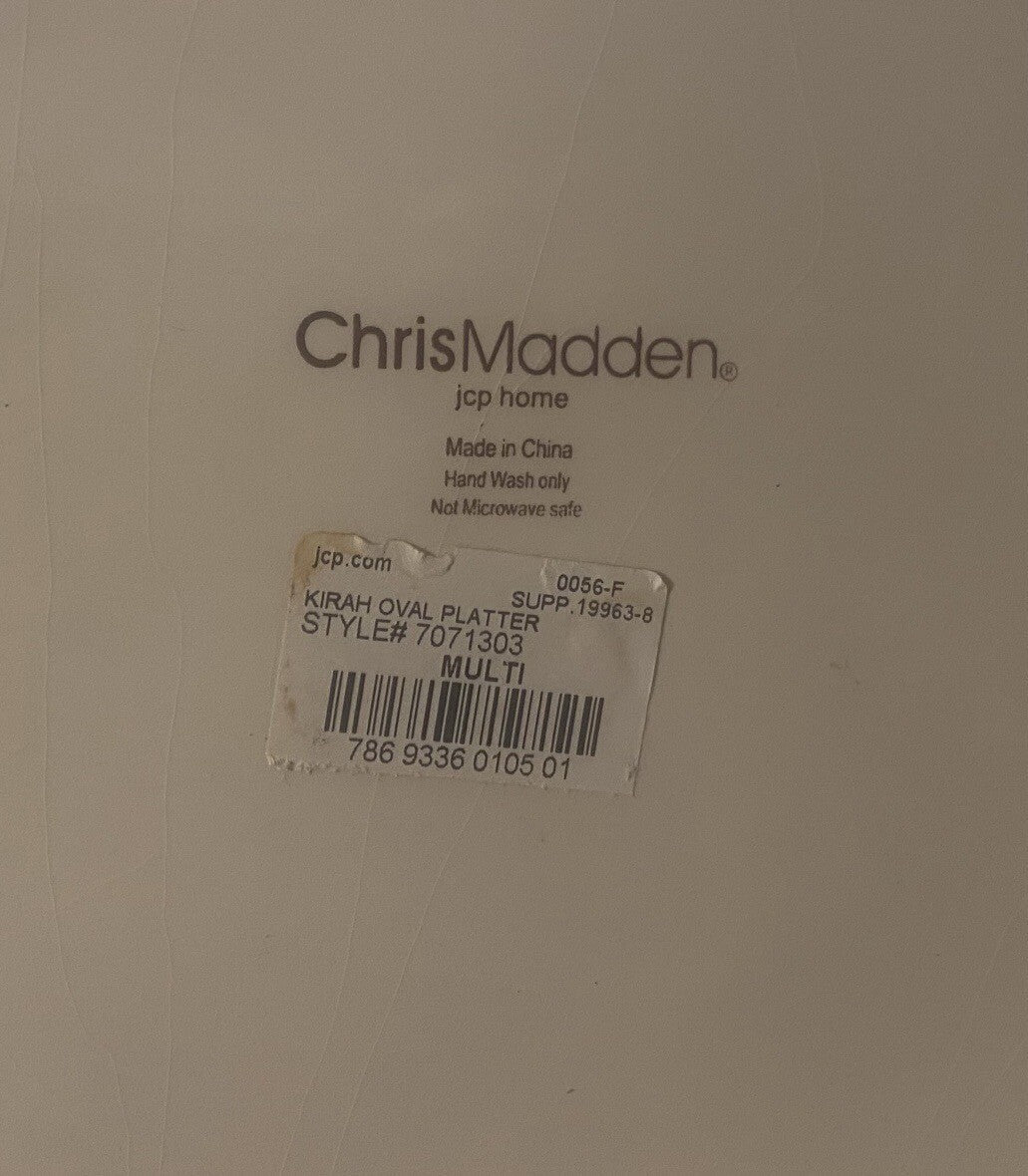 Chris Madden KIRAH Oval Serving Platter JCPenney HOME Stoneware