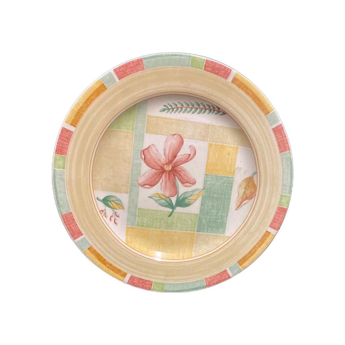 Sango GARDEN CAFE 4-Salad Plates Designed By ERICA FRIEDMAN # 3048 Ceramic Dish