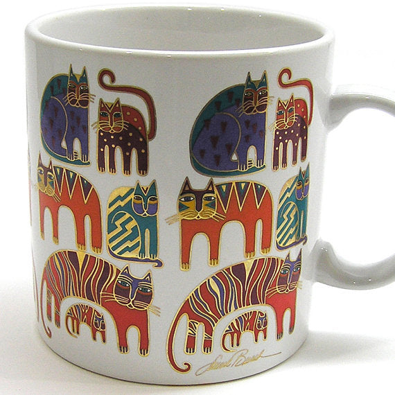 Laurel Burch Collectible Ceramic Mug Cup 14oz. (Vintage)