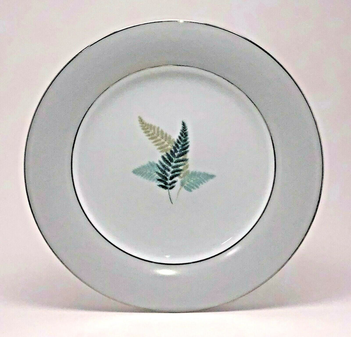 Vintage China Noritake "FERNWOOD" Japan Dinnerware Collection 5444 Platinum Band