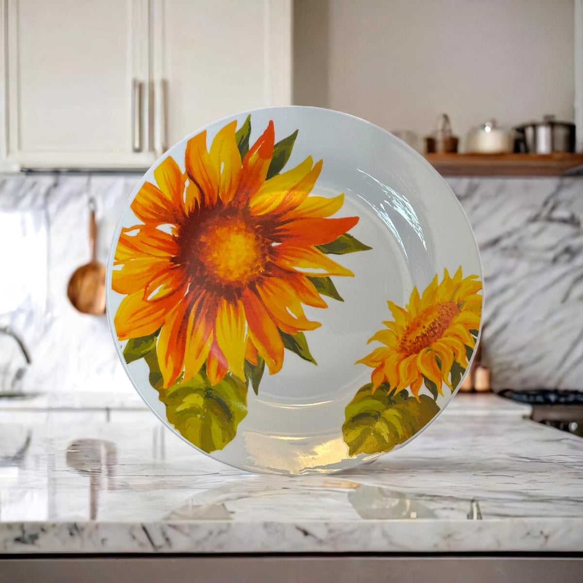 Royal Norfolk SUNFLOWER Ceramic 2-Dinner Plates Dinning Dinnerware Dishes