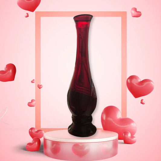 Avon Ruby Red Glass Swirl Bud Vase (Vintage, 1980s)