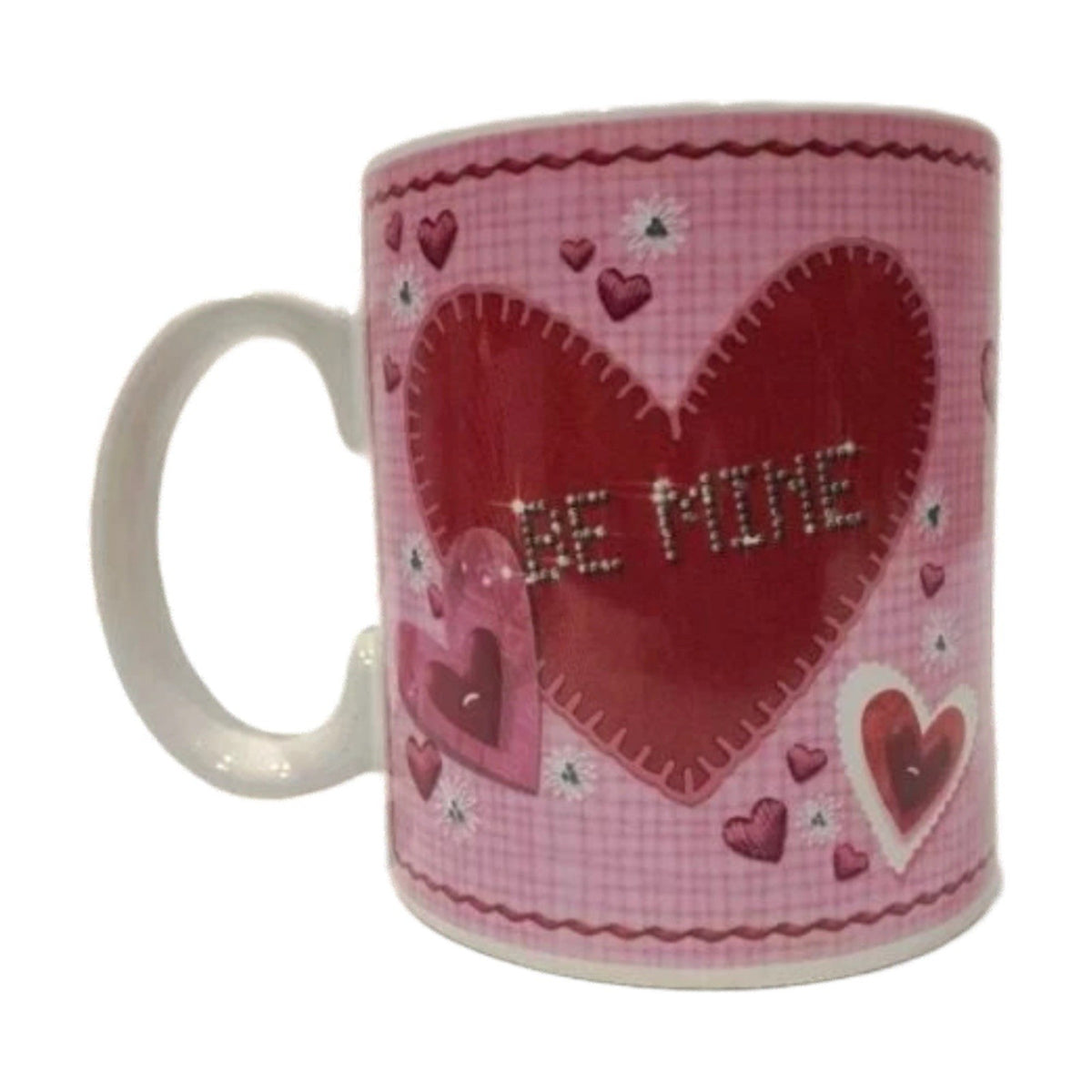 Eileen Toohey BE MINE Mug Lindy Bowman Pink Red Hearts Love Ceramic Coffee Cup