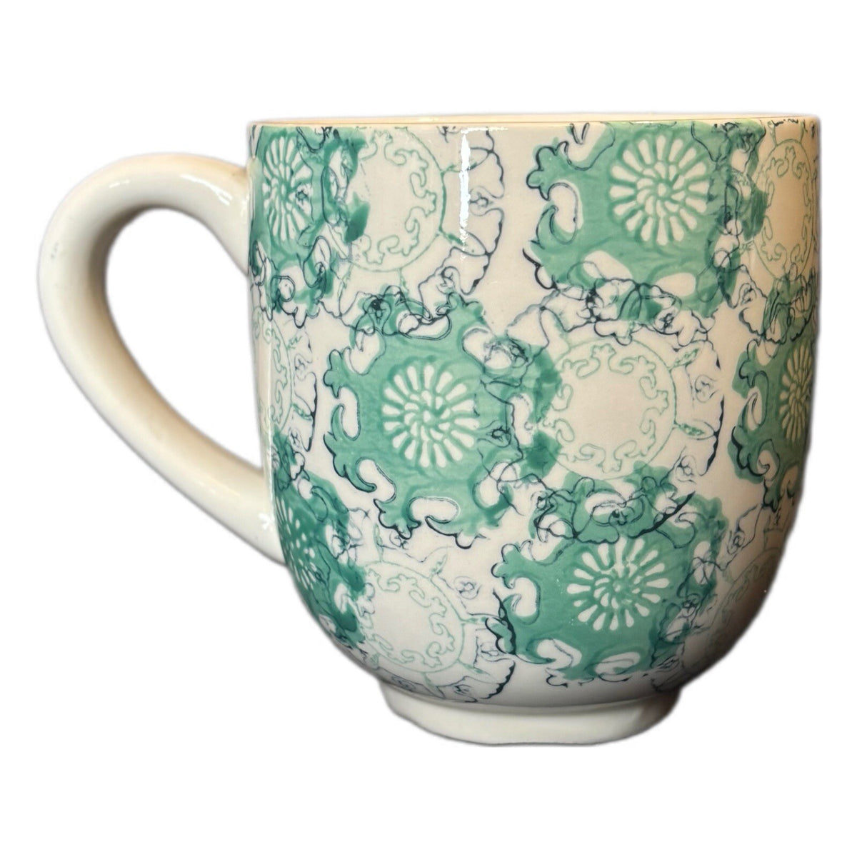 THRESHOLD KEIRA Mug Blue Turquoise White Target Stoneware Coffee Tea Cup