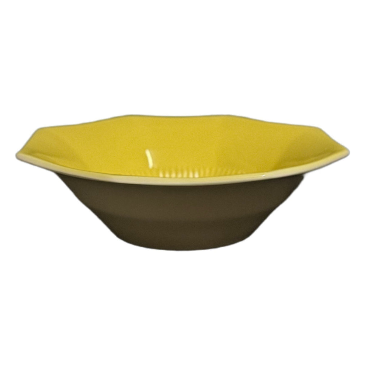 Nikko Daffodil Octagonal Soup Cereal Bowls Set of 4 6 7/8” Yellow Japan