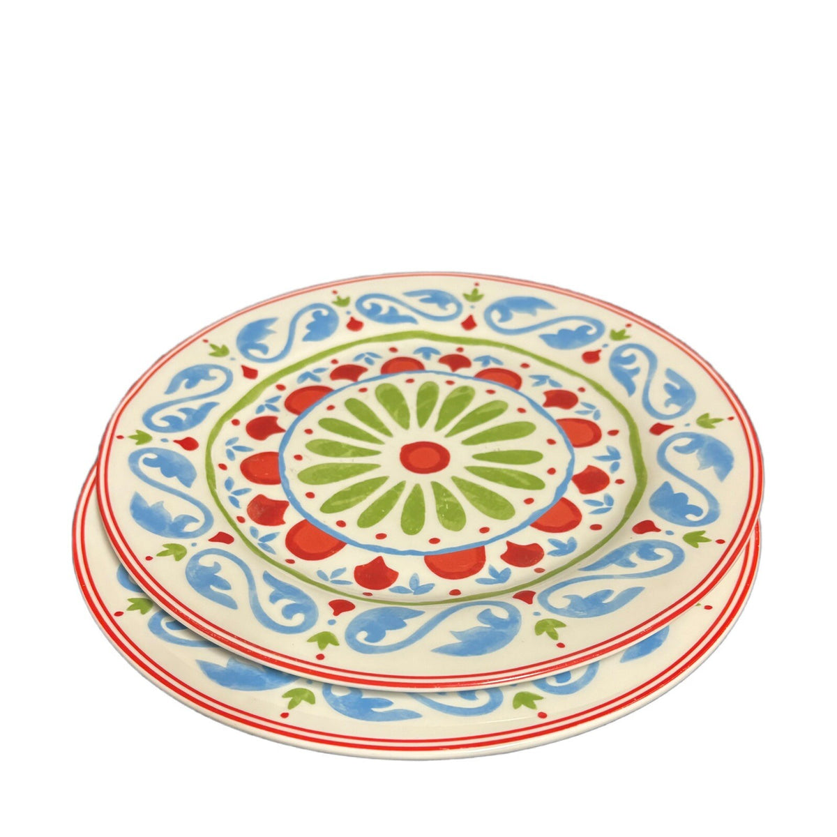 Dover & York 2- Dinner Plates Mediterranean Style Vintage Ceramic Dinnerware