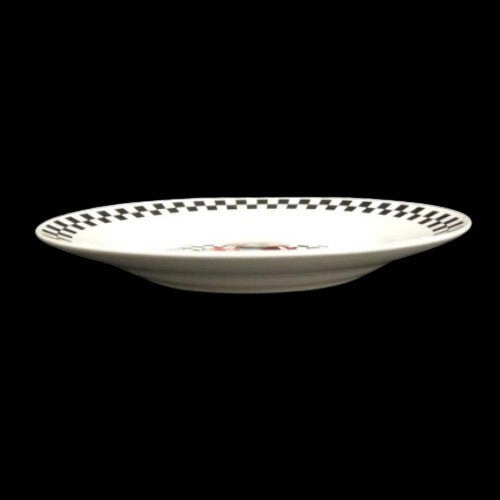 Gibson Designs NASCAR 3-Dinner Plates 11 ¼” D Black White Checkered Car Nascar