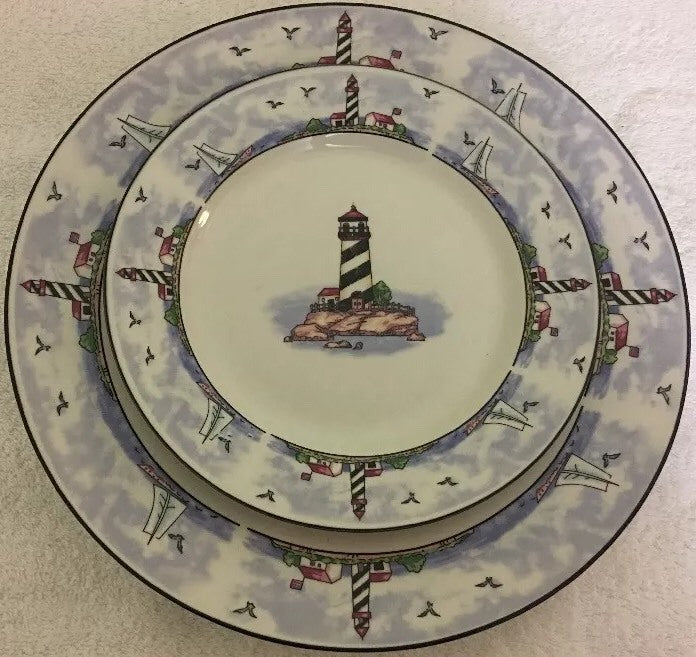 Light House Design 3pc Place Setting Service for 1 Lighthouse