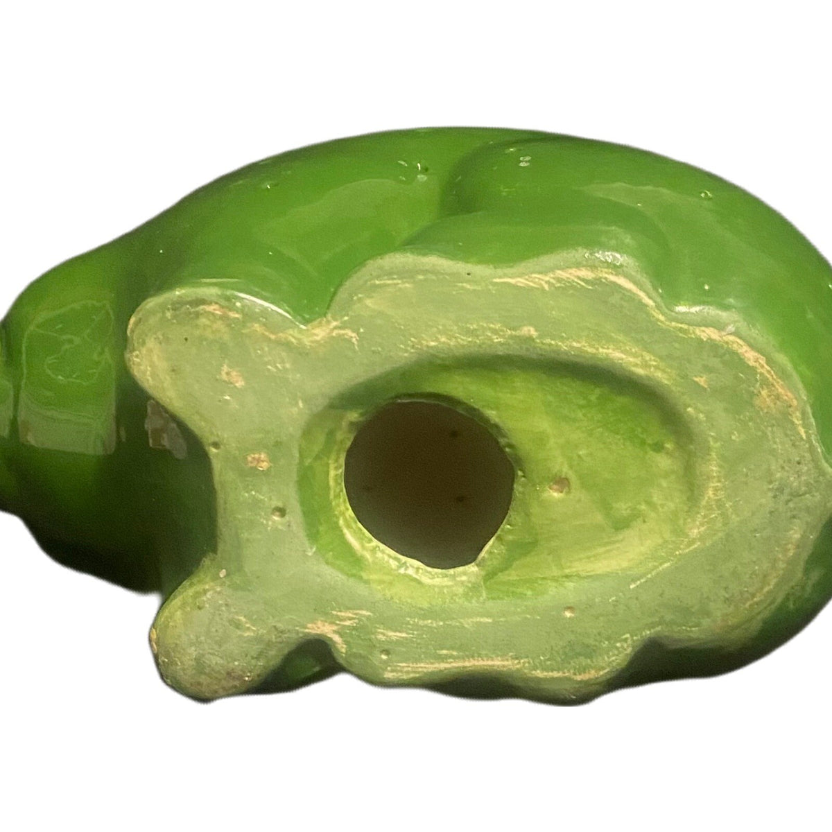 Vintage Green Pig Appetizer TOOTHPICK HOLDER Charcuterie Hors d'oeuvre Server