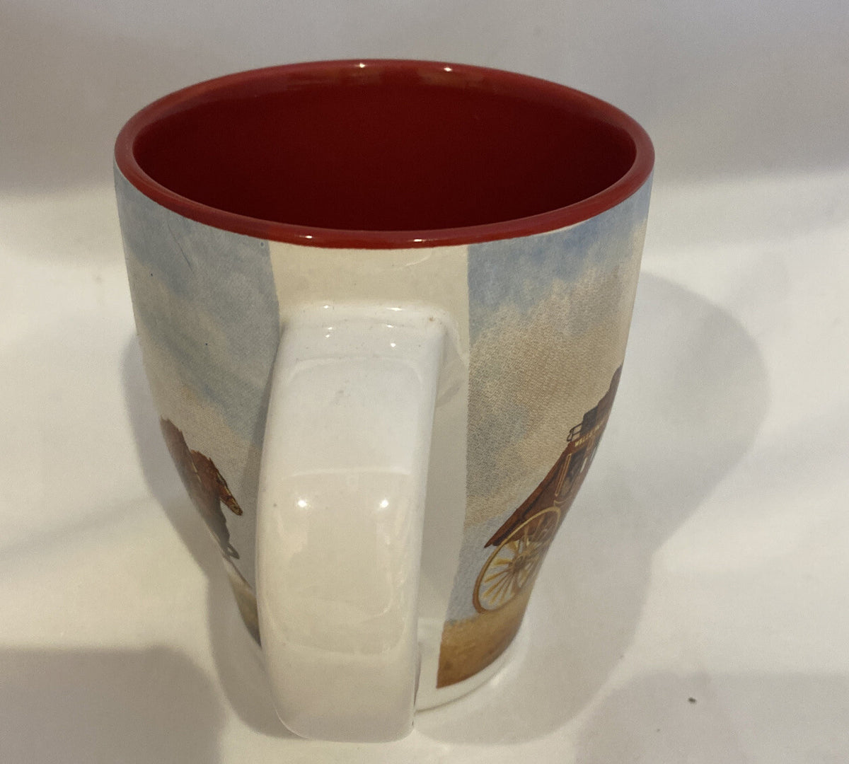 Wells Fargo Bank Stagecoach Coffee Cup John Rush Art 12 oz. Promo Ceramic Mug
