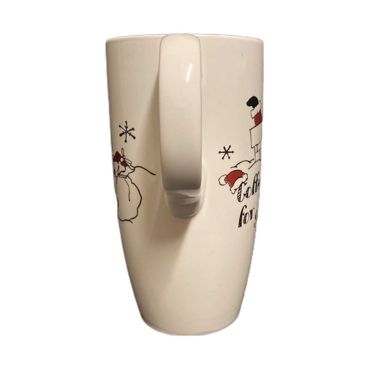 Christmas Latte Mug Holiday COFFEE FOR SANTA 16 Oz Coffee Tea Cup