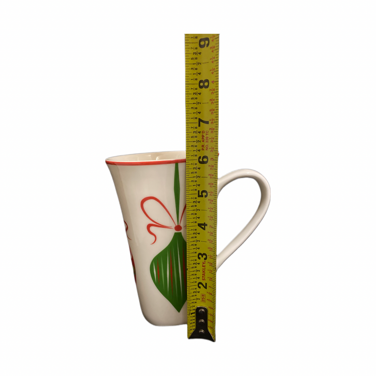 222 Fifth Latte Mug THIRD DAY OF CHRISTMAS Coffee Tea Ornament Tall Cup 16 Oz