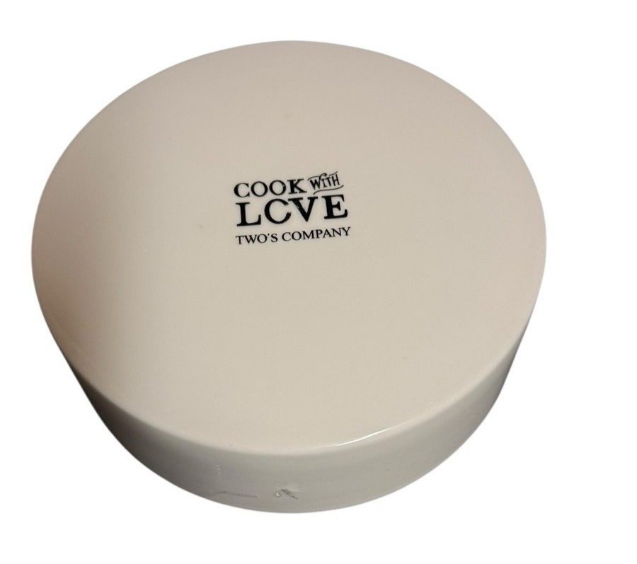 Twos Company Cook With Love Brie Baker 4 5/8” Cheese Crock