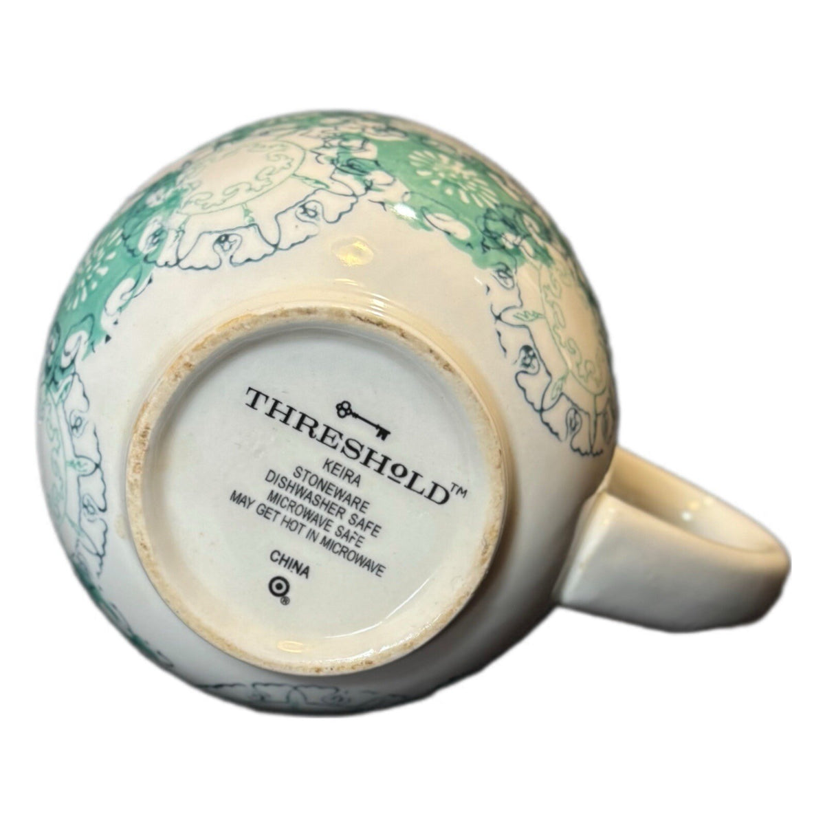 THRESHOLD KEIRA Mug Blue Turquoise White Target Stoneware Coffee Tea Cup