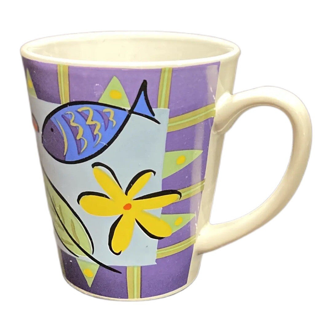 Rare Riviera Van Beers Ceramic Coffee Mug IN THE SEA Signature Housewares Cup