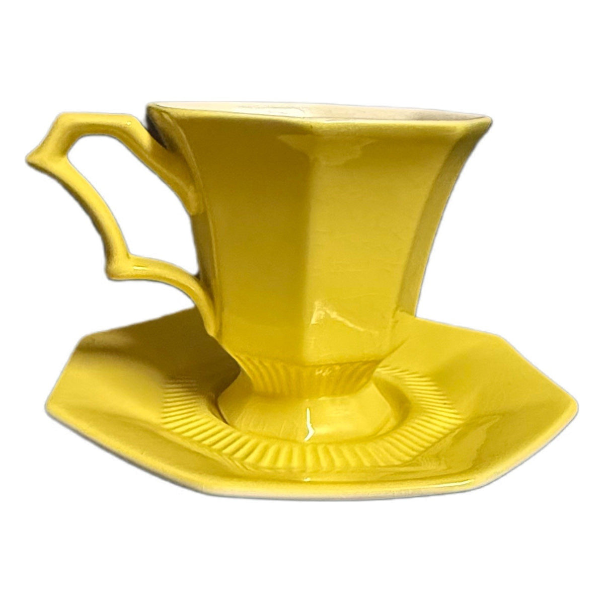 Independence Ironstone Interpace Yellow Cup & Saucer Set Japan Replacement