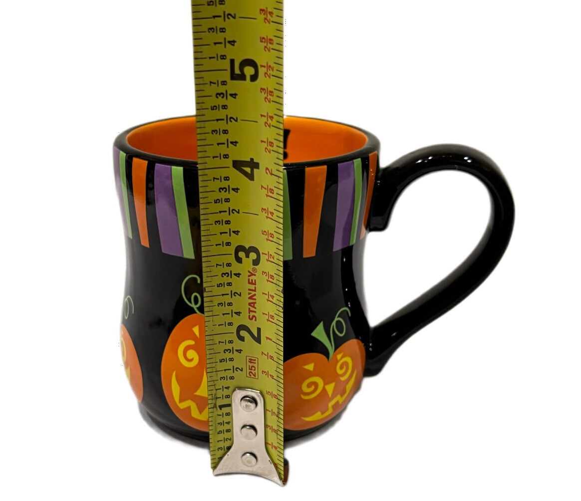 HARRY & DAVID Halloween Mug Pumpkin Jack o' Lantern Ceramic Coffee Tea 2009 Cup