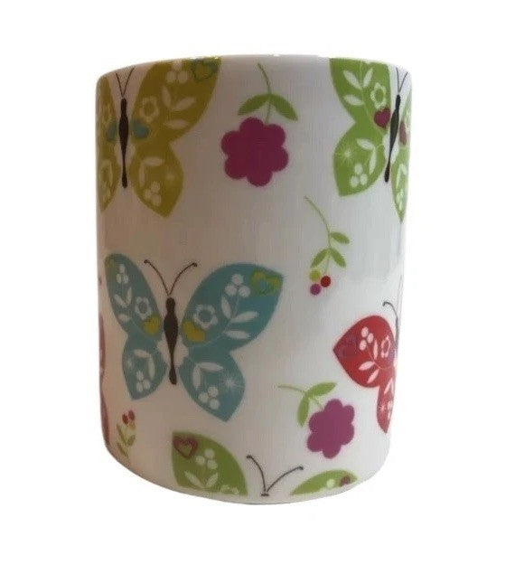Fairmont & Maine England Coffee Mug • Floral Stoneware Cup • Cottage Kitchen
