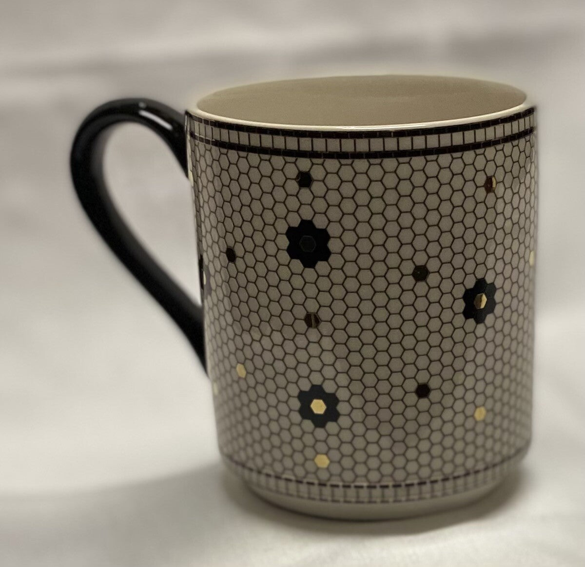Anthropologie Home Bold Tiled Mug Monogram Bistro Margot Personalized Initial 