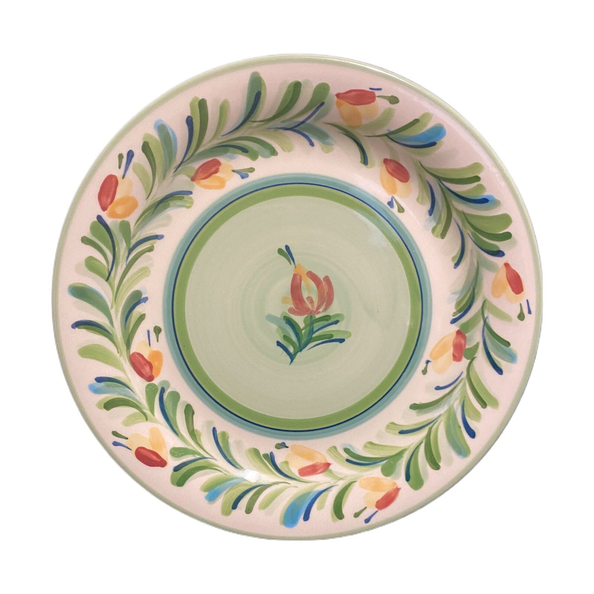 Gail Pittman 1-Dinner Plates 1-Green Trivet SIENA GARLAND Floral Southern Living