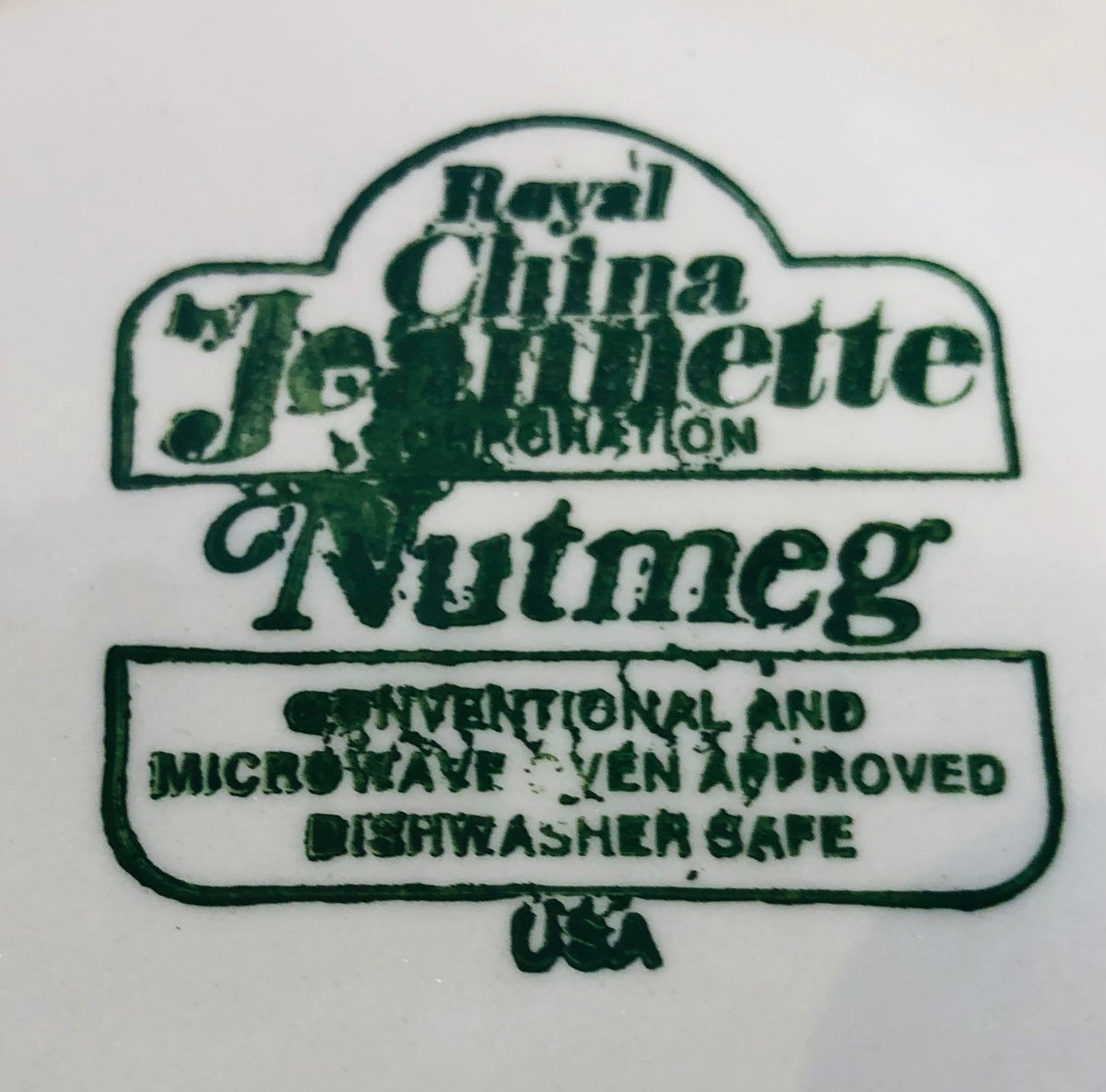Vintage Jeannette Royal China NUTMEG Ironstone Dinnerware Ovenproof USA Floral