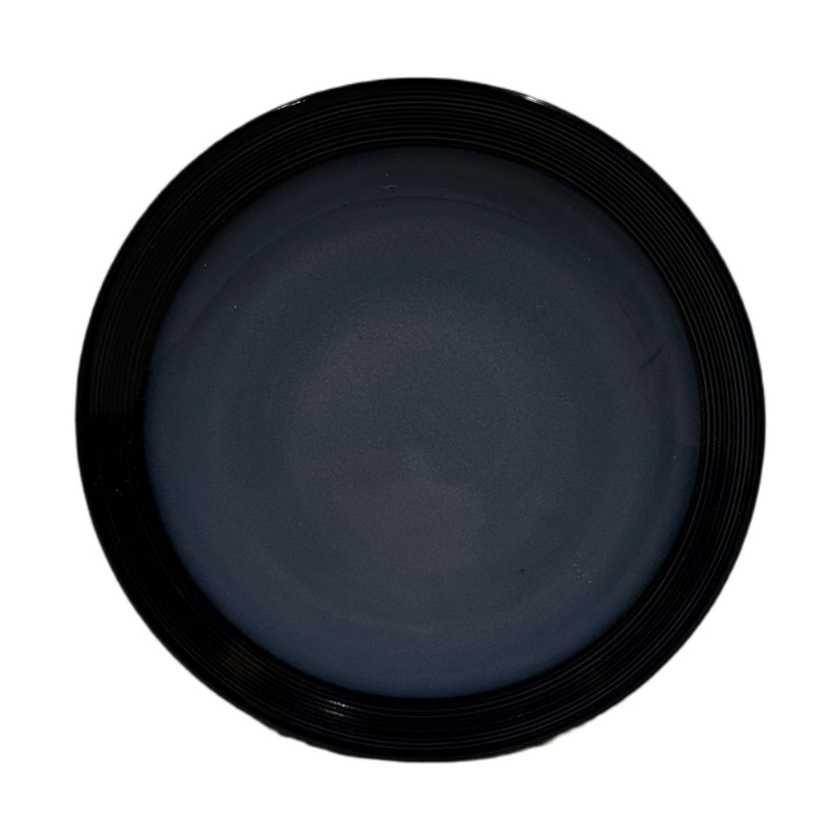 Sango Allure Blue 4818 Dinner Plates Set of 6 Ridged Rim 11” Speckled Stoneware
