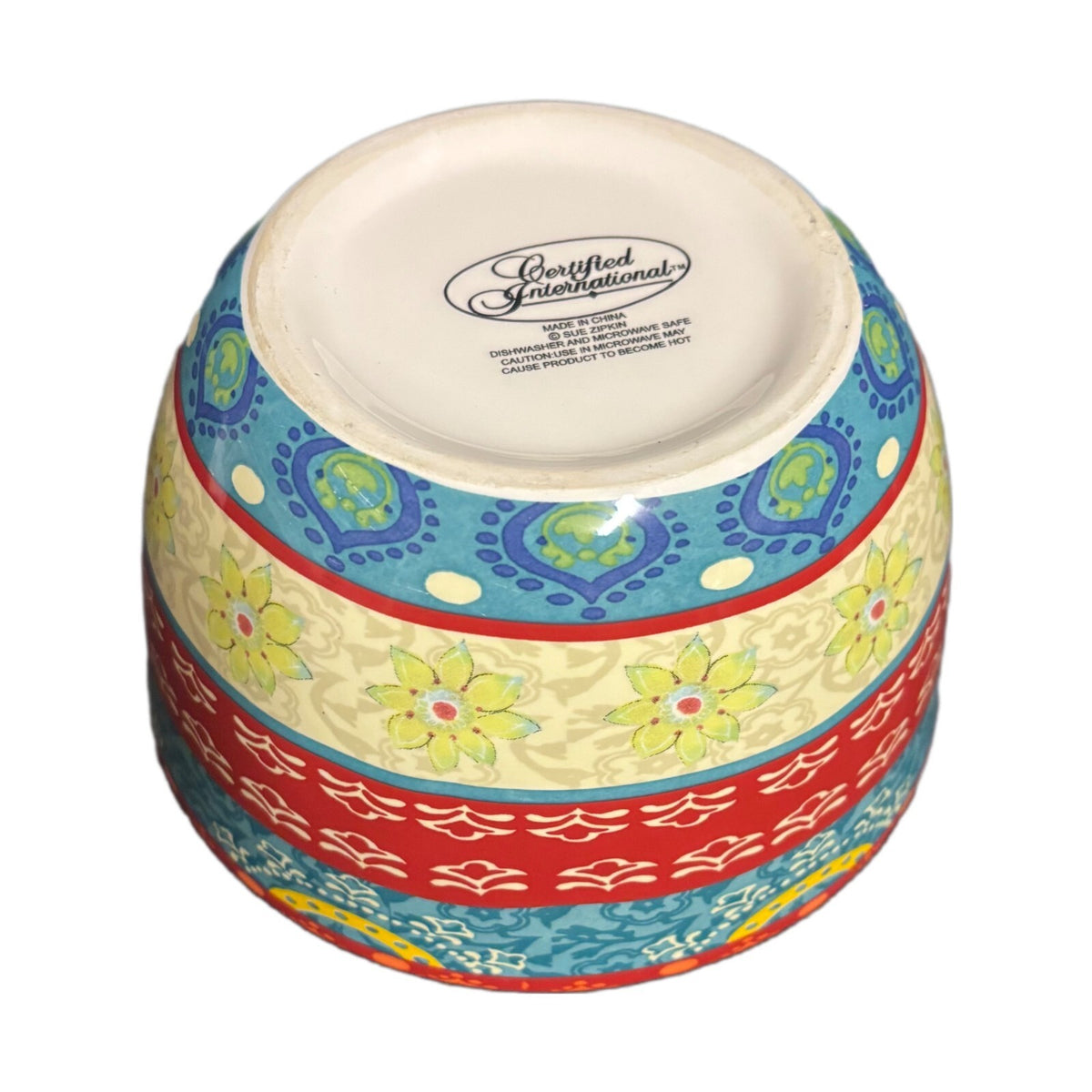 SUE ZIPKIN 6-Ice Cream Bowls ANNABELLE Certified Int'l Ceramic Dessert Cups