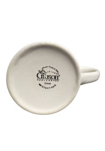 Gibson Designs PRIMROSE 4-Mugs 12 oz Ceramic Coffee Tea Chocolate Cups Floral