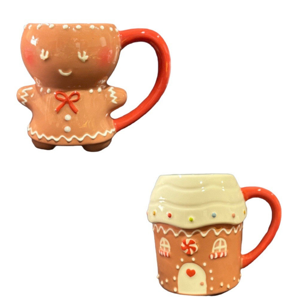 Set of 2 Threshold Target Gingerbread Mugs – Girl & House – Holiday Stoneware