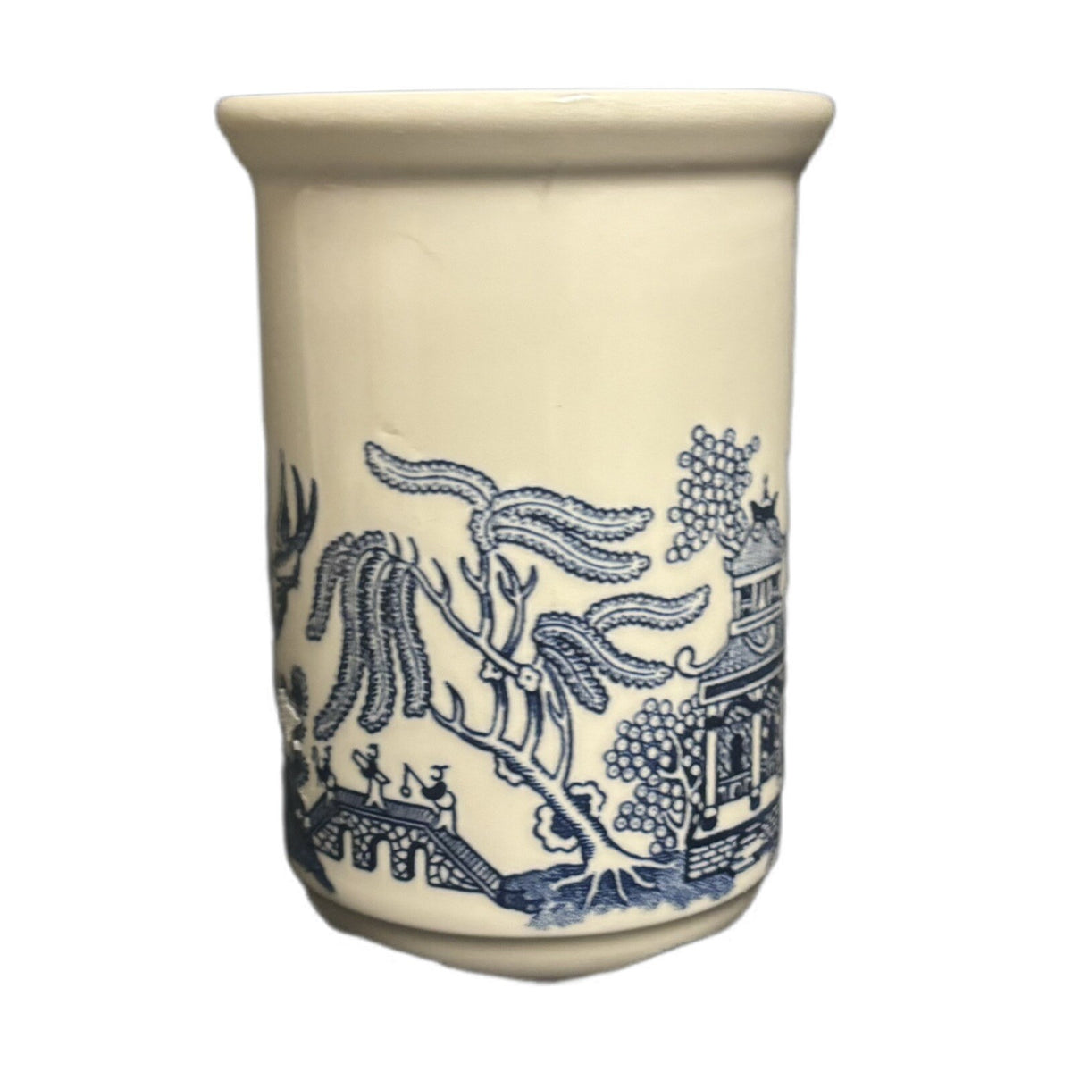 Churchill Blue Willow 3-MugS Georgian Shape 8 oz Ceramic Coffee Tea Cup England
