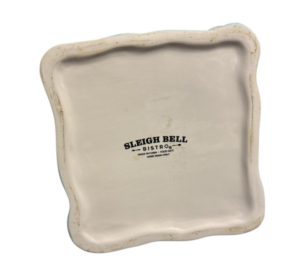 Sleigh Bell Bistro Gingerbread House Ceramic Cookie Jar Christmas Decor