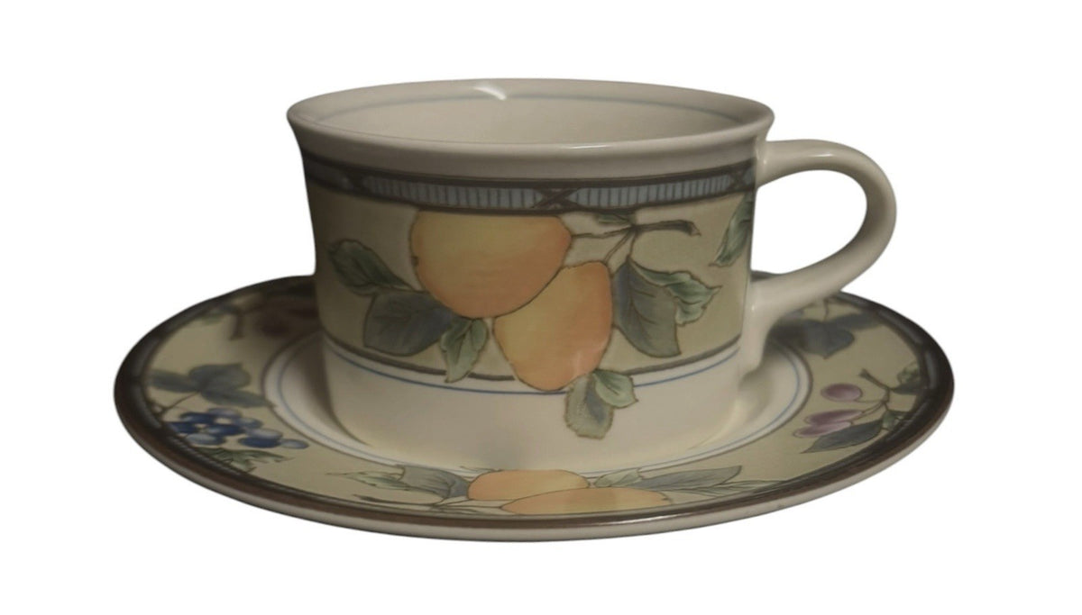 Mikasa Intaglio Garden Harvest 8 Pc Coffee Mug & Saucer Set 4 Cups Malaysia