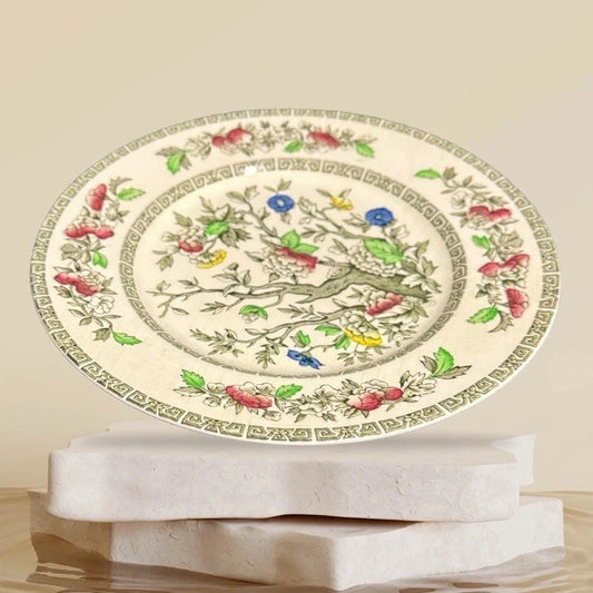 Alfred Meakin INDIAN TREE Plate Staffordshire England Vintage Porcelain Floral