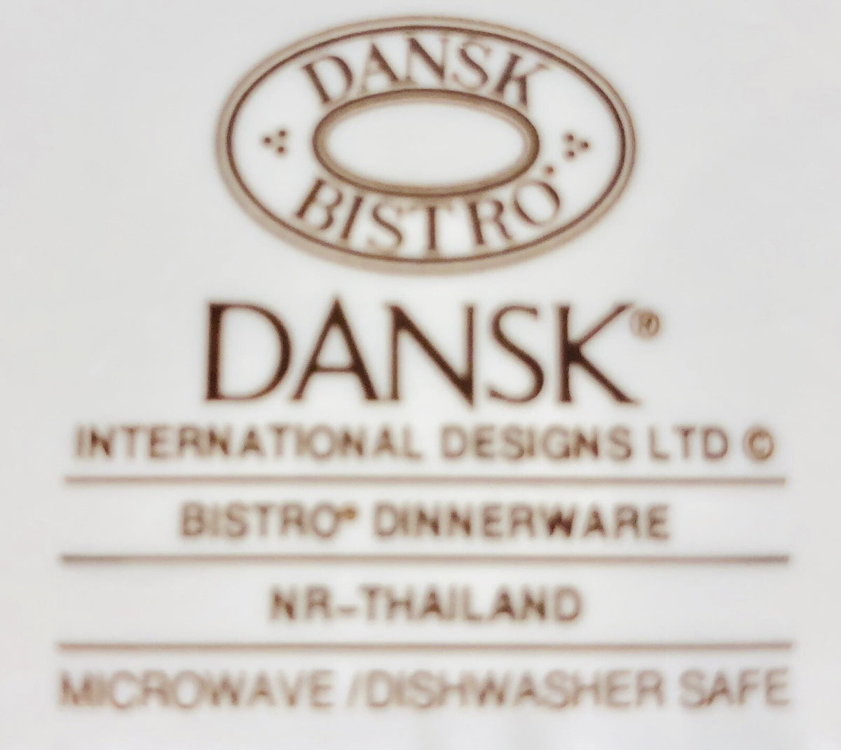 DANSK Kobenhavn Bistro International Designs LTD. Dinnerware Collection Thailand