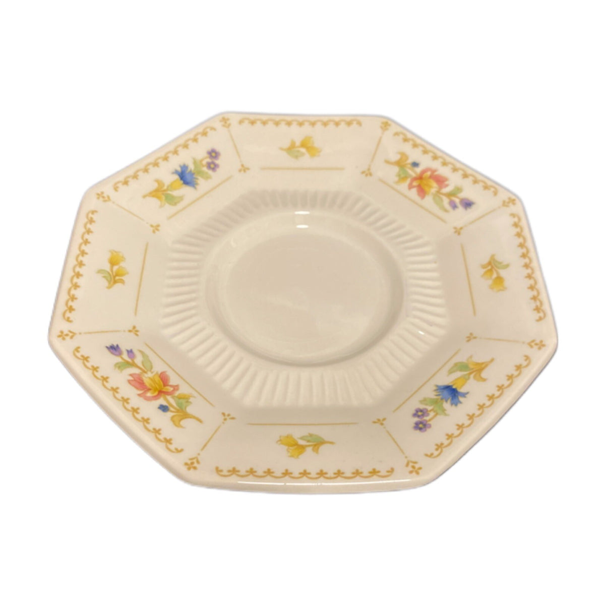 Nikko Classic Collection Cups & Saucers Set of 4 Octagonal Floral Japan Vintage