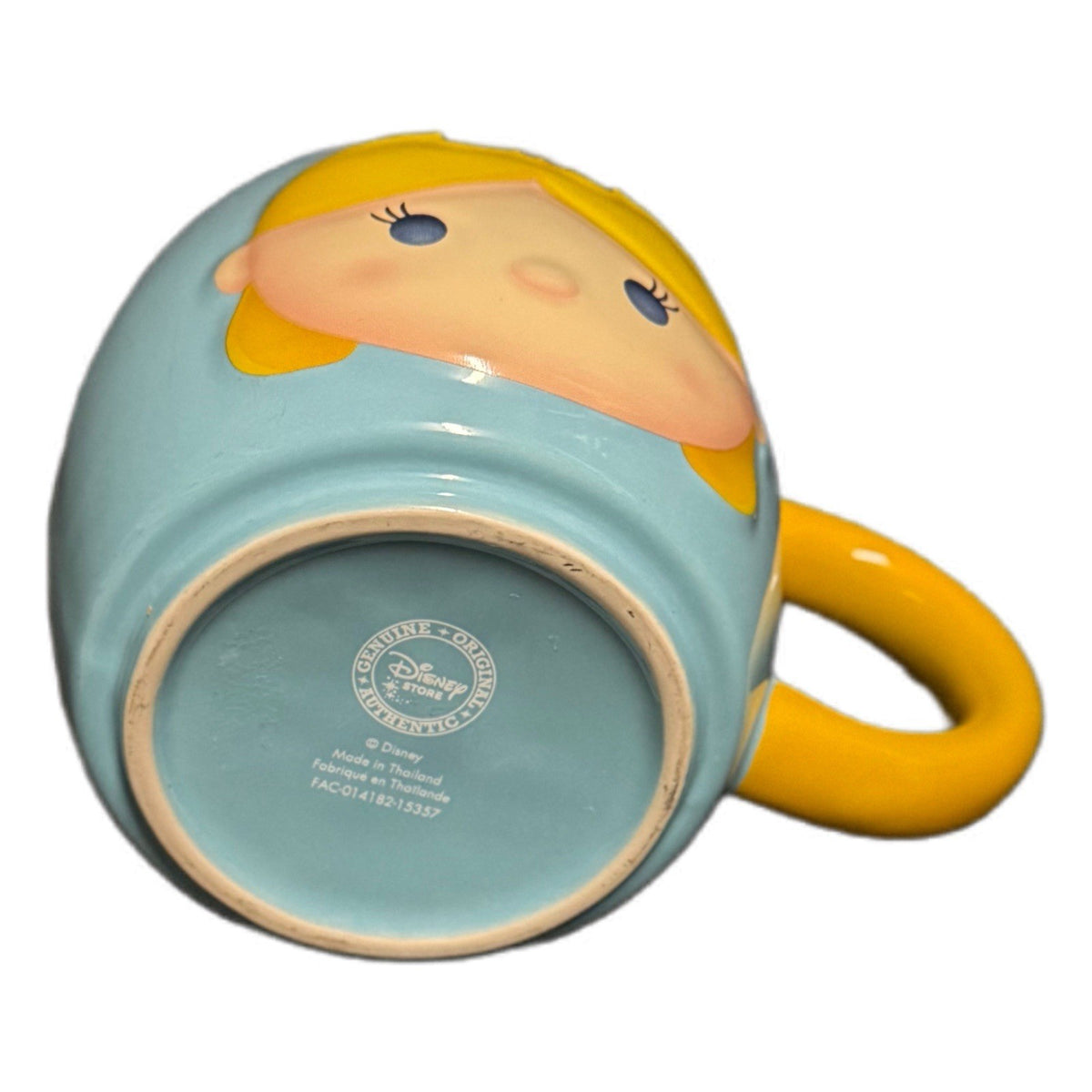 Disney Tsum Tsum Alice in Wonderland 3D Ceramic Mug – Blue & Yellow Cup