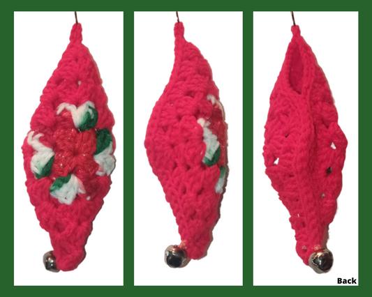 Teardrop Bell Ornament Cover Crochet Hand Made Tree Hanging Decorative Accessory