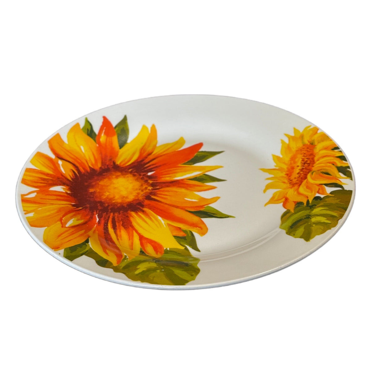 Royal Norfolk SUNFLOWER Ceramic 2-Dinner Plates Dinning Dinnerware Dishes