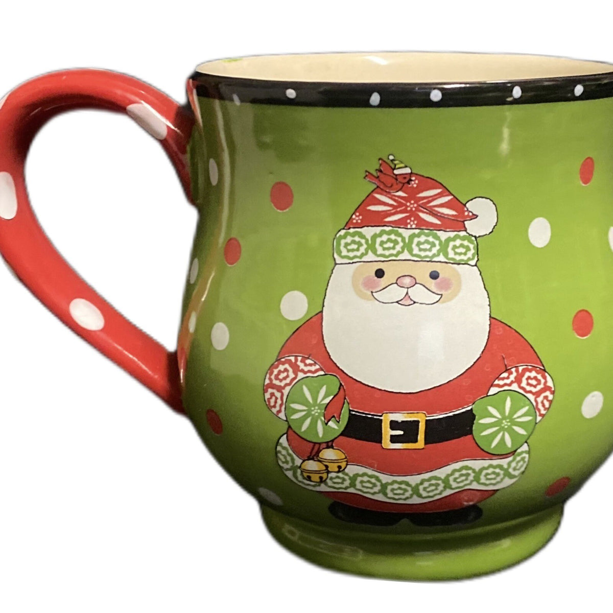 Temptations Mug WINTER WHIMSY By Tara Santa Claus Holiday Coffee Tea Cup 16 oz