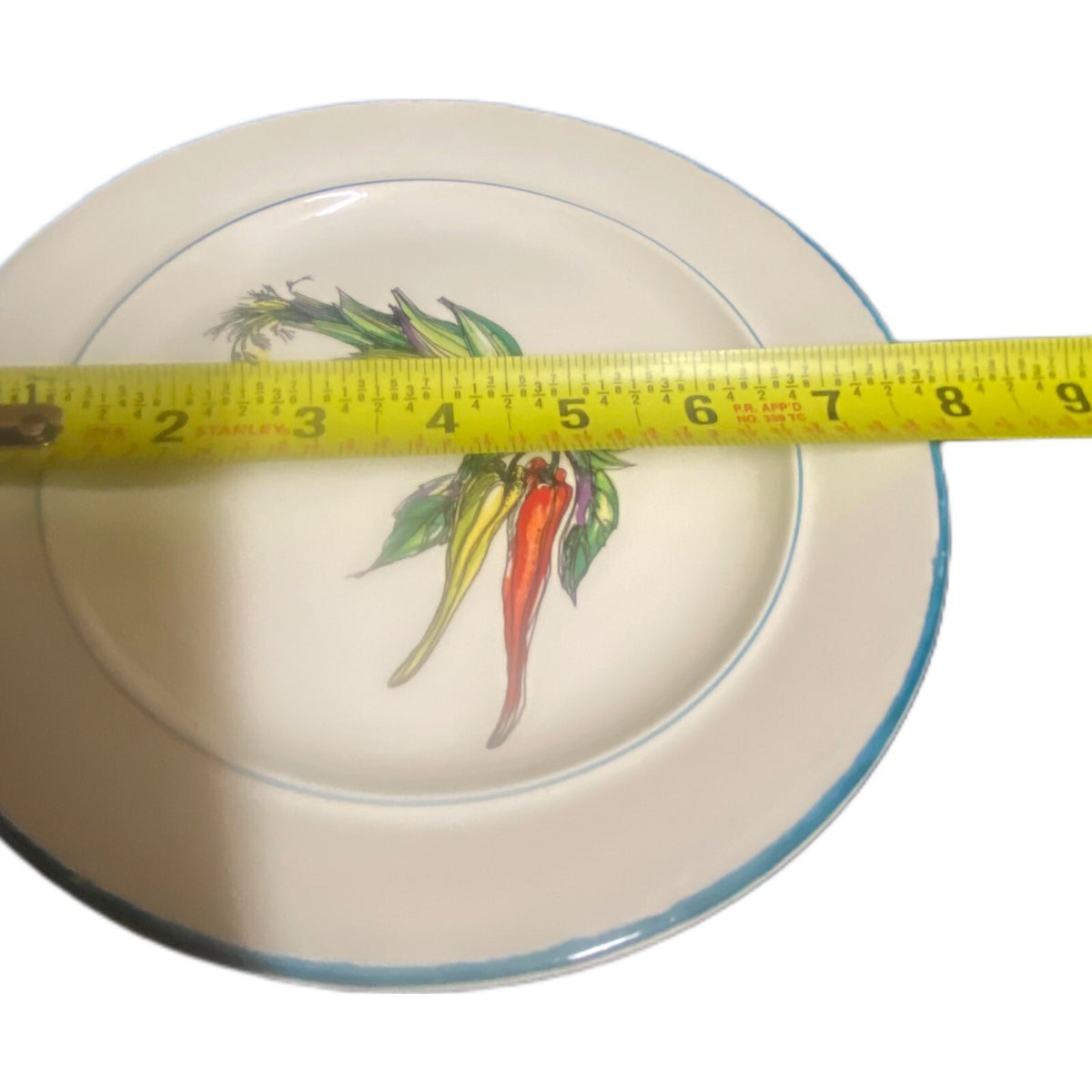France 3-Salad Plates FAIENCE DE SAINT AMAND Bell Peppers-Hot Peppers-Scallions