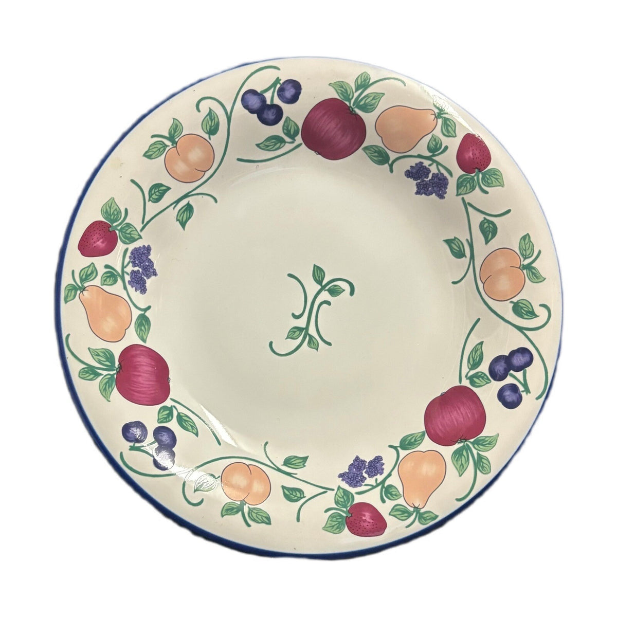 A Princess House 2-Salad Plates ORCHARD MEDLEY Ceramic Dessert Dishes