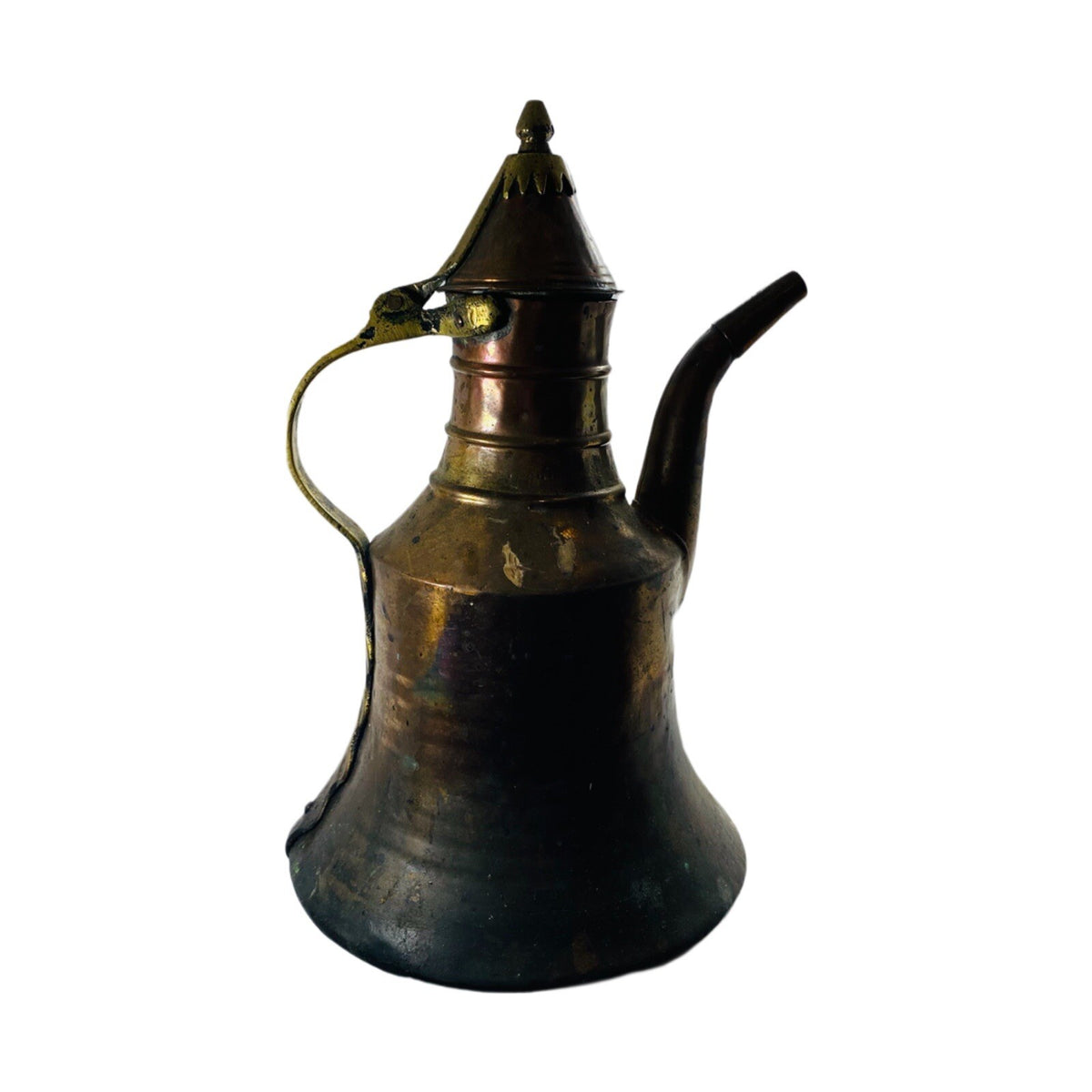 Vintage Copper Turkish Kettle Middle Eastern Arabic Dallah Hammered Coffee Pot